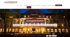 Desktop Screenshot of kulturhotel-kaiserhof.de