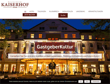 Tablet Screenshot of kulturhotel-kaiserhof.de
